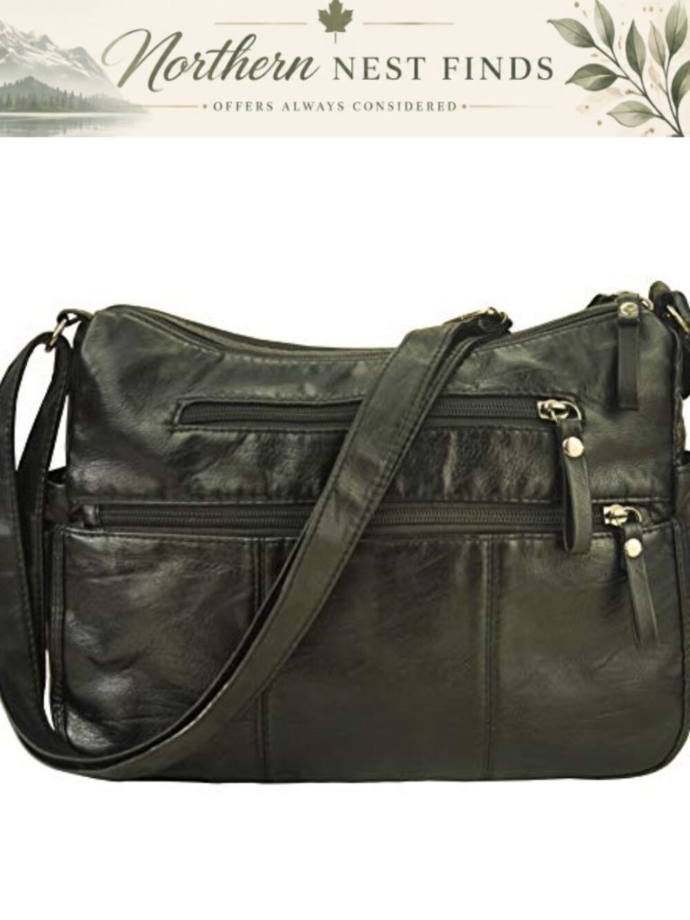 Soft PU Leather Shoulder Bag Crossbody Purse Hobo Handbag